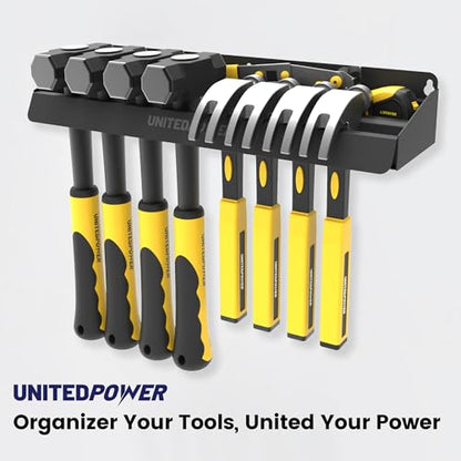 UNITEDPOWER Hammer Holder, Wall Mount Storage Rack Organizer for Workshop, Shed, Garage, Home, Fit Most of Hammer or Small Tools - style: Hammer Holder