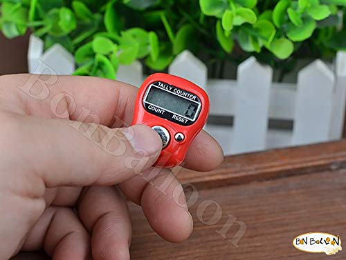 5 Digital Electronic LCD Tasbih Finger Tally Counter Islamic Zikr Islam Muslim Hand Ring Counters Multi Color Mini Held Case Resettable Mechanical Manual Clicker Number Lap Tracker Random Counting