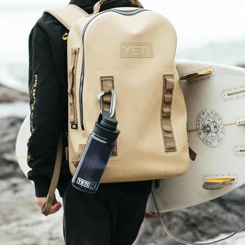 YETI Yonder Water Bottle with Yonder Tether Cap, Lightweight, Leakproof and BPA-Free - color: Charcoal, size: 20 Ounces