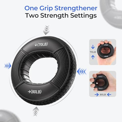 Hand Gripper Strengthener Set - Hand Grip Strengthener, Stress Balls for Adults,Grip Strength Trainer for Hand Sensitivity Training,Hand Rehabilitation Exercising - size: 6 pcs