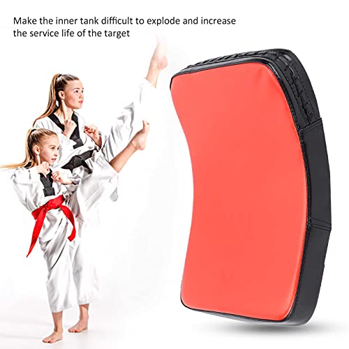 Taekwondo Kick Boxing Pad, Muay Thai Pad for Training Curved Kickboxing Kicking Strike Shield Foot Target Martial Arts Training Pads Foot Practice Small Size - color: red