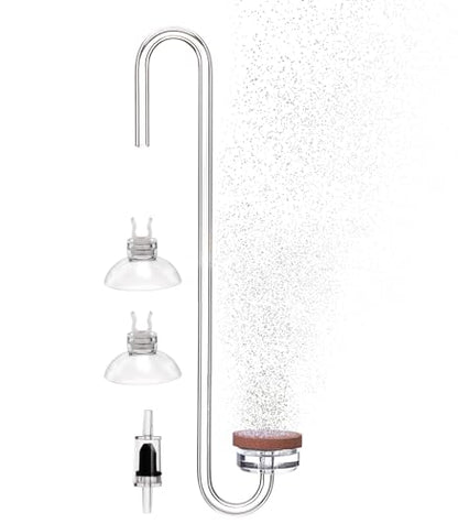 Acrylic CO2 Diffuser for Aquarium Planted Tank, Hooked version-20cm - color: Hooked version-20cm