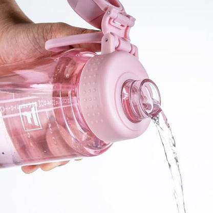Fanhaw 32 oz Clear BPA-Free Tritan Water Bottle with Fast-Flow Spout Lid, BPA-Free & Leak-Proof Wide-Mouth Reusable Bottle for Gym, School & Office, Back to School Essentials (Cherry Blossom) - color: Cherry Blossom