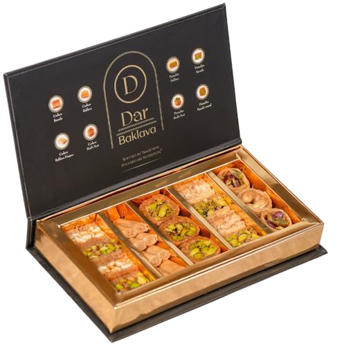 Nutlava Pistachio & Cashew Premium Baklava Gift Box (22 Pieces) - size: 22 Pieces