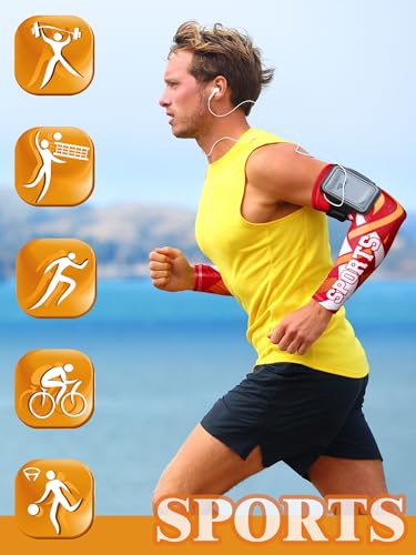 Tisancy 10 Pairs Sun Protection UV Arm Sleeves Cooling Anti Slip Compression Sleeves Sports Polyester Cycling Covers - size: Large, style: Vibrant Style