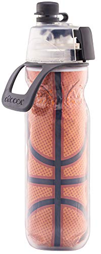 O2COOL Mist N Sip 20 oz Misting Reusable Sports Water Bottle Basketball | Yes - color: Basketball, style: 1 Pack