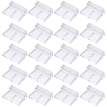 20 Pcs Aquarium Lid Clips, 5 mm Acrylic Aquarium Cover Bracket Fish Tank Lid Older Fish Tank Clip Transparent Durable Easy to Clean, Intended for Rimless Aquariums Top Cover - size: 5 mm