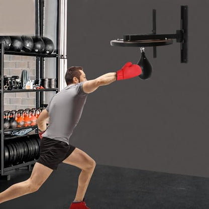 Hi-Impact Adjustable Speed Bag Platform, Speed Bag Platform Kit, Heavy Duty Boxing Training Equipment with Punching Ball