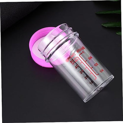 Clear Plastic Measuring Cups Set Scale Measuring Cup with Leak-Proof Lids 100Ml and 300Ml Reusable Beaker Cups for Laboratory Painting - color: Red