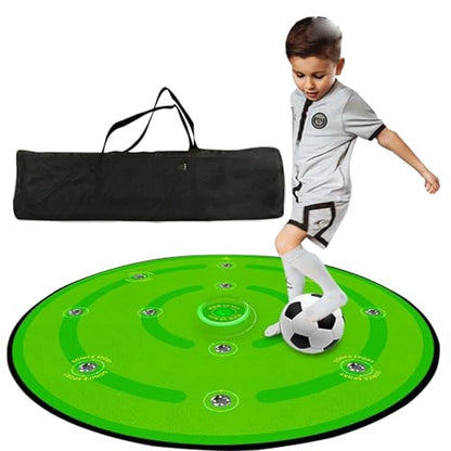 Smart Football Training Mat,1.4 M Agility Training Football Mastery Mat,Non-Slip Shock Dribble Soccer Sports Mat,with 13 Reaction Training Lights - 7 Training Modes,Football Gifts for Kids