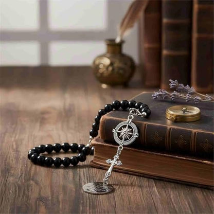 BVB Stainless Steel Guardian Angel Psalm 91:11 Cross Car Mirror Charm