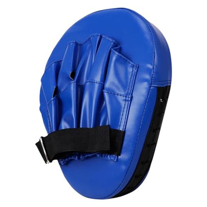 Boxing Pads Gloves Thick Adjustable Curved Focus Punching Mitts | Hand Target Training Hand Pads for Kickboxing Karate Thai - color: Blue