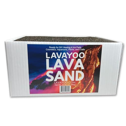 Real Lava Sand - Screened, Washed, Dried and Sanitized - Great for Heating Pads, Cooling Pads, Crafts, and Aquariums (25 lb Bag) - size: 25 Pounds