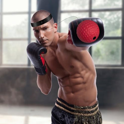 Boxing Training Reflex Ball | Punching Speed Reaction,Boxing Training Reflex Ball and Headband | for Bedroom Travel Dorm Gym Men Women Beginners Teens Professionals - color: four goals 1