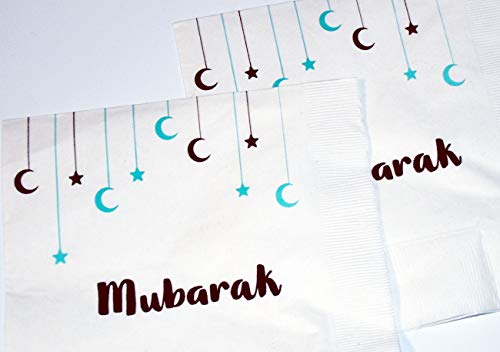 Zaffron Mubarak Design Party Napkins (Pack of 20)