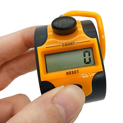 Tally Counter Digital LCD Electronic Handheld 5-Digit Number Count Clicker - color: Red