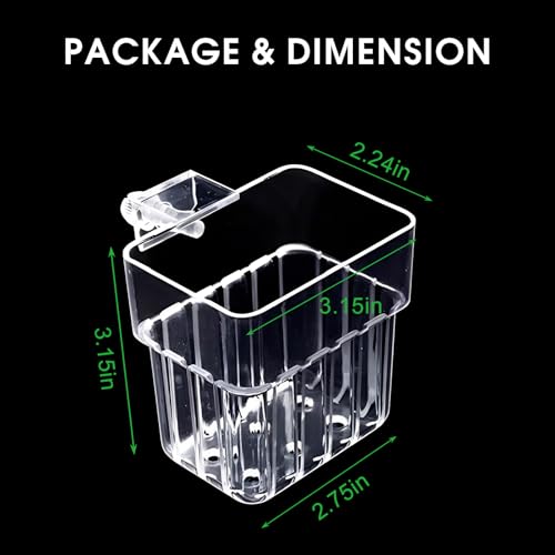 Clear Acrylic Aquarium Plant Holder Hanging Cups for Aquatic Plants Fish Tank