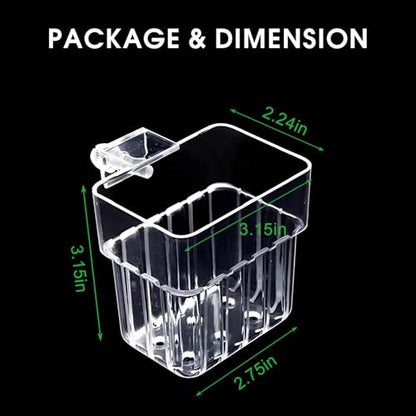 Clear Acrylic Aquarium Plant Holder Hanging Cups for Aquatic Plants Fish Tank