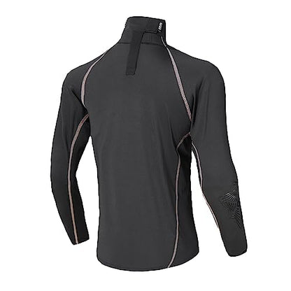 EALER Hockey Compression Shirt with Neck Guard, Neck Protect Long Sleeve Shirt - color: Shirt-man, size: X-Large