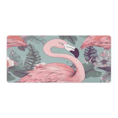 Large Size Gaming Mouse Pad Flamingo2 Desk Mat Non-Slip Base Waterproof Desktop Writing Pad for Office Home - color: Flamingo2, size: 40x90cm