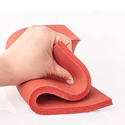 1pcs Red Silicone Foam Board, Super Soft Sponge Foam Board High Temperature Resistant Pad, Pressing Mat Laminating Machine Silicone Pad(140 x 170 x 6mm) - size: 140 x 170 x 6mm