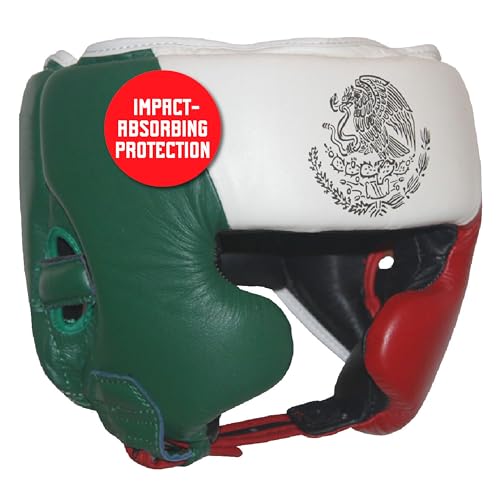 Ringside Competition-Like Boxing Headgear with Cheeks - color: Mexican Flag, size: Small