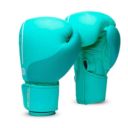 Sanabul Easter Egg Boxing Gloves for Women, Pro Training MMA Kickboxing Muay Thai Gloves, Sparring Punching Heavy Bag - color: Mint, size: 12 oz