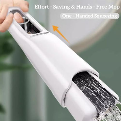 Mini Mop Portable Self-Squeeze, Wall Cleaner Mop Small with 1 Sponge Head + 1 Squeeze Handle for Kitchen, Desktop, Window, Cabinet