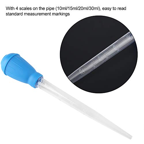 Fish Tank Water Changer, Aquarium Dropper Pipette Feeder Cleaner with 4 Scales 10ml 15ml 20ml 30ml, for Mini Fish Tank Aquarium Water Cleaning