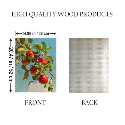 Apple Kitchen Cooking Lovers Food Jigsaw Puzzle - 500 Pieces Wooden Puzzle for Adults, Wall Art Gift, Finished Size: 20 x 15 Inch - color: Apple Kitchen Cooking Lovers - 500 Pieces