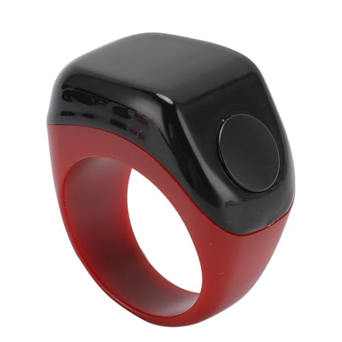 Finger Smart Tally Counter Ring, Muslim Digital Azan Alarm Clock, Vibration Reminder, Touch Control, 0.42in Screen, for Nice Islamic Gift - color: Coffee