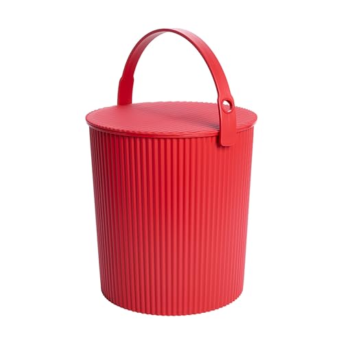 Hachiman Extra Large Bucket | Hands-Free Filling, Easy to Stack and Store, Indoor Outdoor Use - color: Red, size: Extra Large