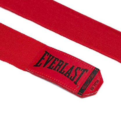 Everlast Elite 180" Handwrap | Boxing Hand Wraps for Men & Women - color: Red