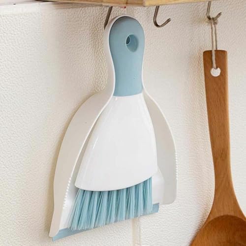 Dust pan Broom Brush Dustpan Small Broom and Dustpan Set（Light Blue, 2set） | Mini Broom and Dustpan, Small Dustpan and Brush Set for Home Cleaning, Sofa, Desk, Guinea Pig Cage, Cat Litter etc. - color: Light Blue, size: 2set