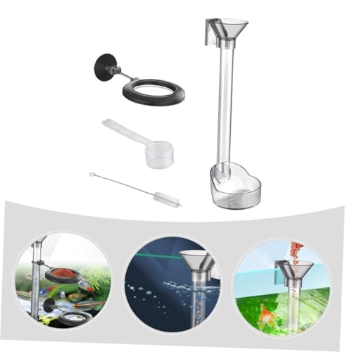 GANAZONO Fish Tank Shrimp Feeder Tube Plastic Fish Feeding Ring Aquarium Accessory for Directed Feeding and Shrimp Multifunctional Feeder Set