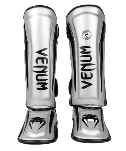 Venum Elite Standup Shin Guards - color: Silver/Black, size: Large