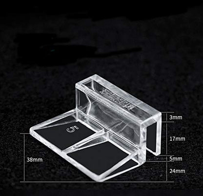 4pcs Clear Color Acrylic Aquarium Fish Tank Glass Cover Clip Support Holder (5mm) - size: 5mm