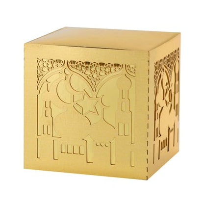 50 Pack Ramadan Treat Boxes, Islam Ramadan Party Candy Boxes, Ramadan Gift Boxes with Ribbons for Muslim Eid Party Supplies, Middle Eastern Festival Favor Boxes - color: Reflective gold