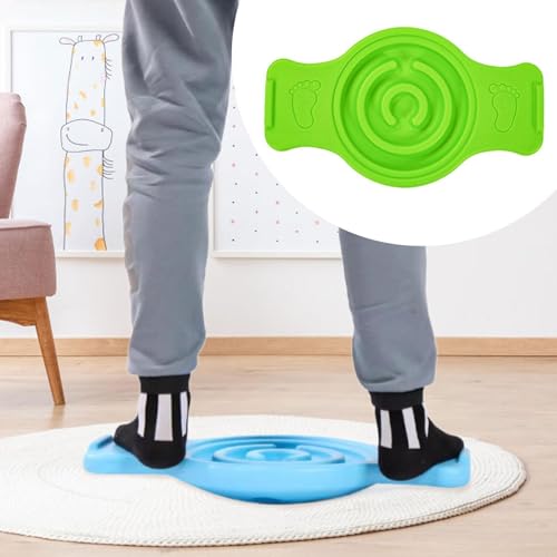 Menolana Balance Board Labyrinth disks Sensory Training Anti Slip Pedals Utility Wobble Stability Board Strength Skiing Kids - color: Green