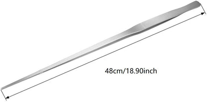 Utoolmart Aquarium Plant Tweezer, Stainless Steel Straight Tweezer, Aquarium Tweezers Extra Long 48cm, for Fish Tank Plant Aquascape Tools, Feeding Tongs, 2 Pcs - color: 2pcs, size: 48cm Straight