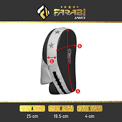 Boxing Pads Durable Curved Boxing Mitts — Lightweight Punching Mitts MMA, Muay Thai Training, Kickboxing Martial Arts & Sparring Pads - color: Red