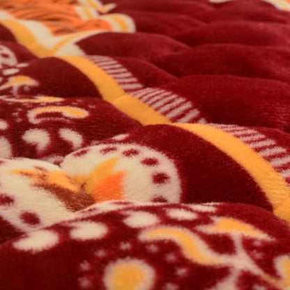 Prayer Rug Muslim Mat Islamic - Padded Very Thick Prayer Rug Sajadah for Men Women with Islam Prayer Beads, Soft and Luxury (31.5" x 47.2") (Red) - color: Red
