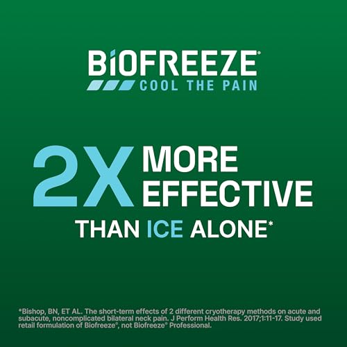 Biofreeze Roll On Pain Relief for Knee, Neck, Hip, Joint, Shoulder, & Simple Backache, Arthritis Pain Reliever, Sore Muscle Relief, Roll On Menthol Gel 3 Fl Oz (Pack of 3) - size: 3 Fl Oz (Pack of 3), style: Green