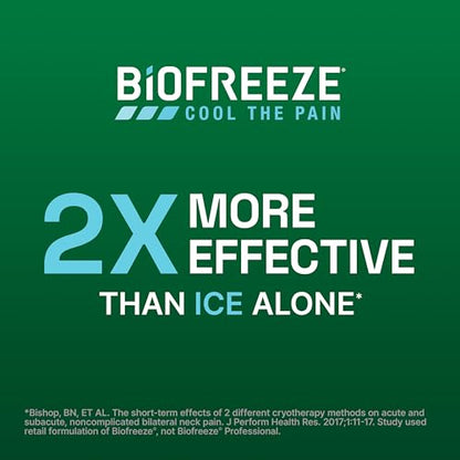 Biofreeze Roll On Pain Relief for Knee, Neck, Hip, Joint, Shoulder, & Simple Backache, Arthritis Pain Reliever, Sore Muscle Relief, Roll On Menthol Gel 3 Fl Oz (Pack of 3) - size: 3 Fl Oz (Pack of 3), style: Green