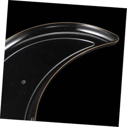 Moon-shaped Plastic Serving Tray for Ramadan Celebrations Reusable Fruit and Dessert Platter Easy to Clean and Maintain for Eid Parties and Gatherings