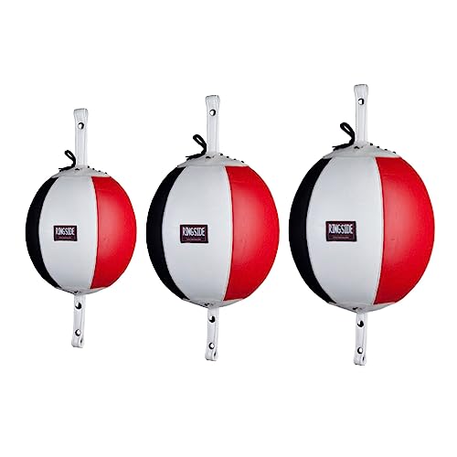 Ringside Leather Boxing Double End Bag - Speed & Reflex Punching Target with Bungee Cables for MMA, Muay Thai, and Striking Accuracy - size: 5"