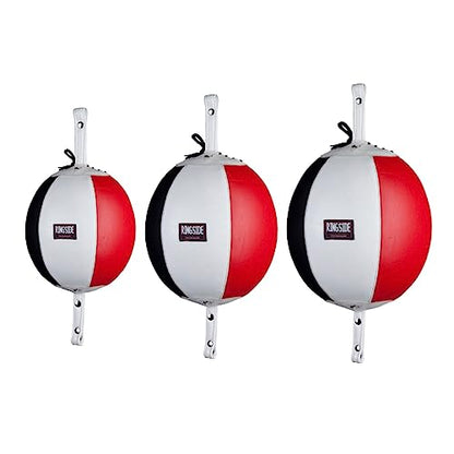 Ringside Leather Boxing Double End Bag - Speed & Reflex Punching Target with Bungee Cables for MMA, Muay Thai, and Striking Accuracy - size: 5"
