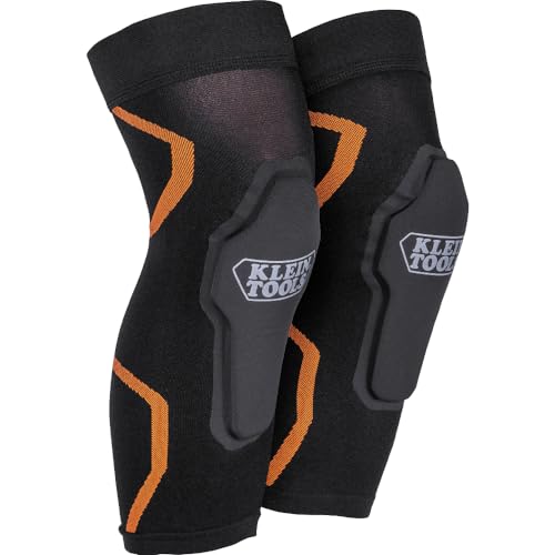 Klein Tools 60624 Knee Pad Compression Sleeve, Knee Support for Construction, Workers and Athletes, Black, L/XL - style: L/XL