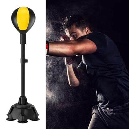 High-Speed Boxing Ball Set for Home Gym Training - color: Yellow Black