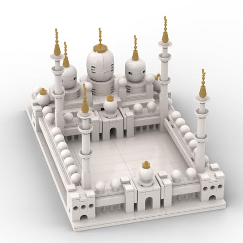 sterope Abu Dhabi Mosque Sheikh Zayed Grand Mosque Building Blocks, Assembly Toy, World Landmark Model, Muslim Architecture Plastic Set Eid al Fitr Gift